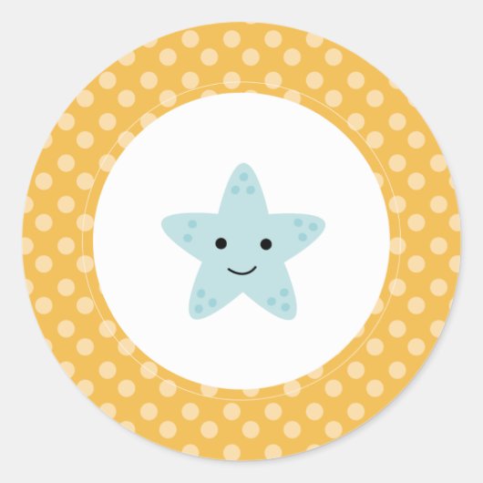 {onder het zee} ronde sticker (Voorkant)