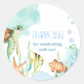 Onder het Zee Ronde Sticker (Voorkant)