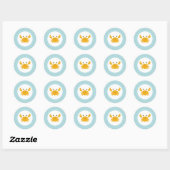 {onder het zee} ronde sticker (Vel)