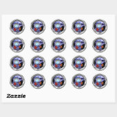Onder het Zee Ronde Sticker (Vel)