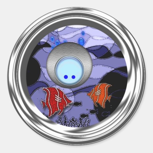 Onder het Zee Ronde Sticker (Voorkant)