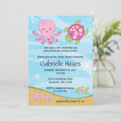 Onder het Zee Roze Babyschoenen Kaart (Staand voorkant)