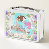 Onder het Zee Roze en Paarse Zeemeermin (Brunette) (Achterkant)