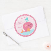 Onder het Zee/Roze groothandelaars/Cupcake-contact Ronde Sticker (Envelop)