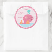 Onder het Zee/Roze groothandelaars/Cupcake-contact Ronde Sticker (Tas)