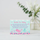 Onder het Zee Roze Paars Baby shower Book Request Informatiekaartje (Staand voorkant)