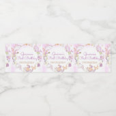 Onder het Zee Roze Zee Meisje Verjaardagsfeest Waterfles Etiket (Enkel label)