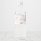 Onder het Zee Roze Zee Meisje Verjaardagsfeest Waterfles Etiket (Voorkant)