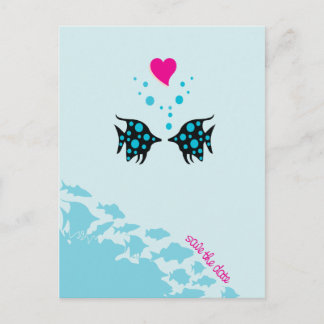 Onder het Zee Save the Date Aankondigingskaart