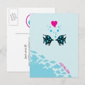 Onder het Zee Save the Date Aankondigingskaart (Voorkant / Achterkant)