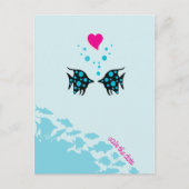 Onder het Zee Save the Date Aankondigingskaart (Voorkant)