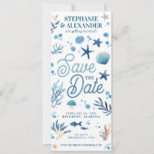 Onder het Zee Save The Date Bladwijzer Photo Kaart (Voorkant)