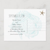 Onder het Zee Save the Date Tropical Wedding Aankondigingskaart (Achterkant)