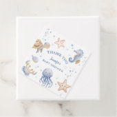 Onder het Zee! Schattige Blue Boy Baby shower Bedankjes Labels (In situ)