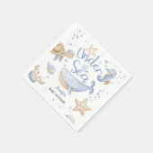 Onder het Zee! Schattige Blue Boy Baby shower Servet (Hoek)