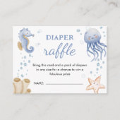 Onder het Zee! Schattige Boy Baby shower Luier Raf Informatiekaartje (Voorkant)