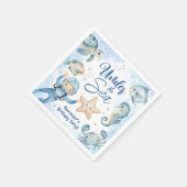 Onder het Zee! Schattige Boy Blue Ocean verjaardag Servet (Hoek)