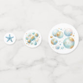 Onder het Zee Schattige Dolfijnen Zeesterren Bubbl Confetti (Achterkanten)