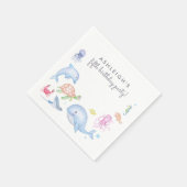 Onder het Zee | Schattige nautisch verjaardagsfees Servet (Hoek)