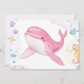 Onder het Zee Schattige Ocean Animals Birthday Pho Bedankkaart (Achterkant)