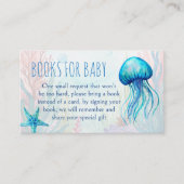 Onder het zee schattige schildpad aqua blauw boek  informatiekaartje (Voorkant)