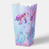 Onder het zee schattige schildpad roze paarse verj bedankdoosjes (Achterkant)