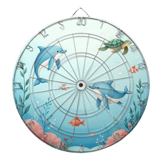 Onder het Zee Schattigee Kinderen Dartbord (Voorkant)