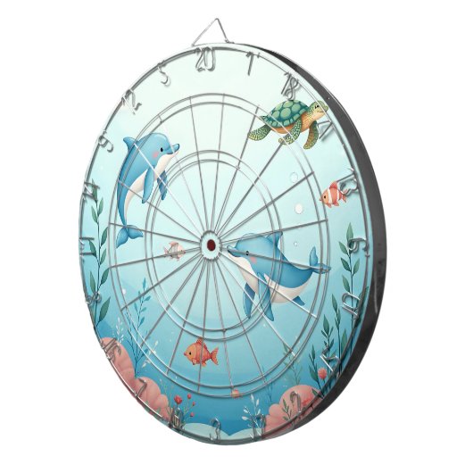 Onder het Zee Schattigee Kinderen Dartbord (Voorkant Rechts)