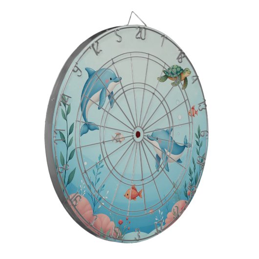 Onder het Zee Schattigee Kinderen Dartbord (Voorkant Links)