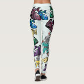 Onder het Zee - Schattigee kleurrijke vissen en du Leggings (Achterkant)