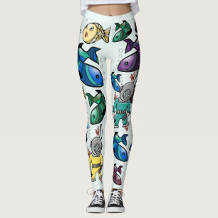 Onder het Zee - Schattigee kleurrijke vissen en du Leggings