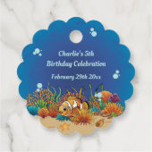 Onder het Zee Schattigee Oceaan Dieren Cartoon Dan Bedankjes Labels (Achterkant)