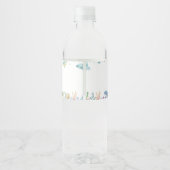 Onder het Zee Schattigee Oceaan Dieren Verjaardag Waterfles Etiket (Achterkant)