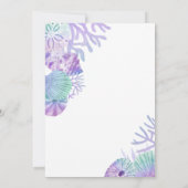 Onder het Zee Schattigee Paarse en groene Baby sho Kaart (Achterkant)