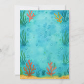 Onder het Zee Schattigee Shark Boy Baby shower Kaart (Achterkant)