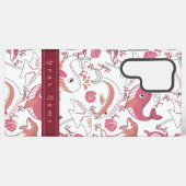 Onder het Zee Schattigee zeedieren Patroon Print Samsung Galaxy Hoesje (Achterkant horizontaal)