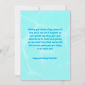 Onder het Zee Schattigee Zeemeermin Verjaardag Wen Kaart (Achterkant)