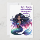 Onder het Zee Schattigee Zeemeermin Verjaardag Wen Kaart (Voorkant)