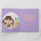 Onder het Zee Schattigee zeemeermin verjaardagsfot Kaart (Binnen)