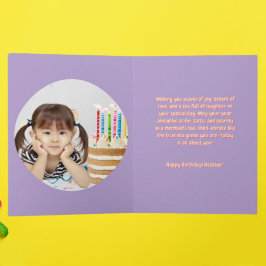 Onder het Zee Schattigee zeemeermin verjaardagsfot Kaart