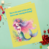 Onder het Zee Schattigee zeemeermin verjaardagsfot Kaart