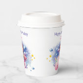 Onder het Zee, Schattigee zeemeerminverjaardag Papieren Bekers (Links)