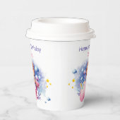 Onder het Zee, Schattigee zeemeerminverjaardag Papieren Bekers (Rechts)