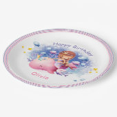 Onder het Zee, Schattigee zeemeerminverjaardag Papieren Bordje (Gekanteld)