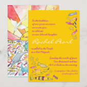 Onder het Zee schepselen Bat Bar Mitswa Uitnodigin Kaart (Voorkant / Achterkant)