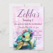 Onder het Zee, schildpad 2e verjaardag, Kaart (Voorkant)