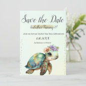 Onder het Zee, schildpad 2e verjaardag, Save The Date (Staand voorkant)