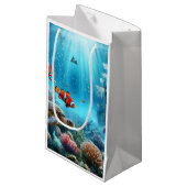 Onder het zee, schildpad, koraal, schip, clownvis klein cadeauzakje (Voorkant Gekanteld)