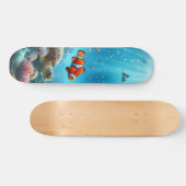 Onder het zee, schildpad, koraal, schip, clownvis persoonlijk skateboard (Horizontaal)