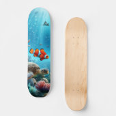 Onder het zee, schildpad, koraal, schip, clownvis persoonlijk skateboard (Voorkant)